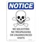 Signmission OSHA Notice Sign, 3.5" Height, 5" Width, No Soliciting No Trespassing Sign With Symbol, Landscape OS-NS-D-35-L-14831 - alternate 1